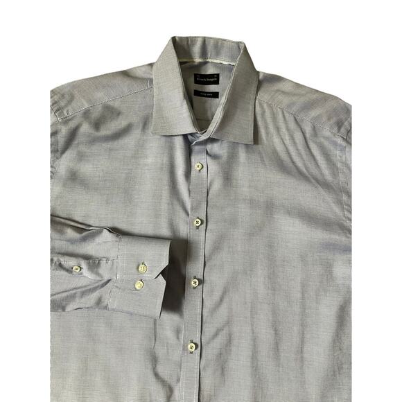 Bruun & Stengade Blue Easy Care Cotton Button Up Shirt Men's Size 17.5/44 | 1-20 - Picture 4 of 7